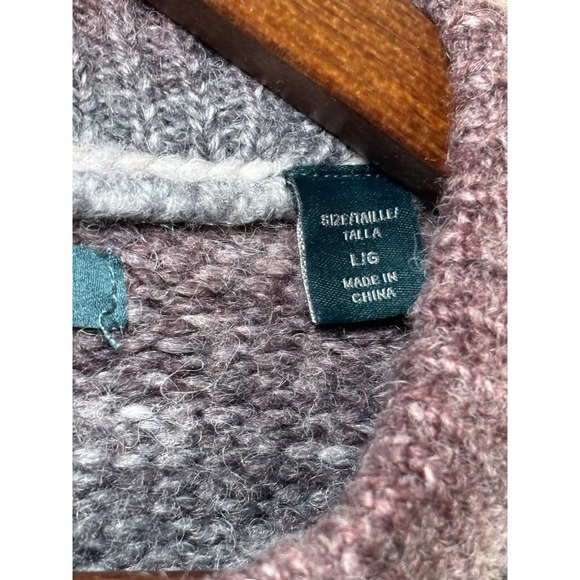 Perry Ellis Mens Size Large Sweater Red/Purple Gradient Pullover - Picture 2 of 5